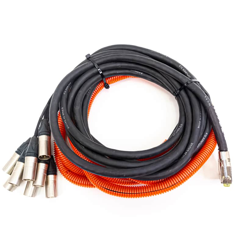 JUMPERZ JDB25-XLRM ZipLine 8-Channel DB25 to XLR Male Audio Snake – 25ft image 1