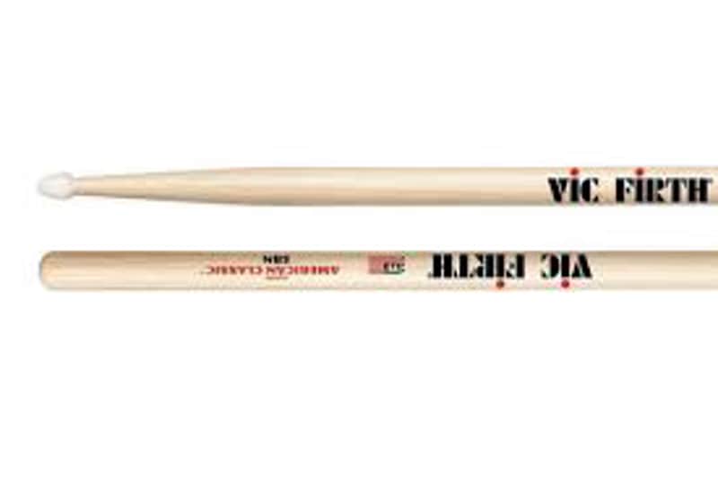 Vic Firth American Classic Hickory 5B Nylon Tip Drumsticks image 1