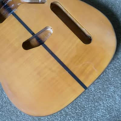 Tele Style Guitar Body, Ash and Flamed Maple image 10