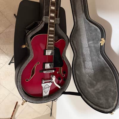Ibanez AFS75T-TCD Artcore 2016 - 2018 - Transparent Cherry Red + Guitar Case image 9