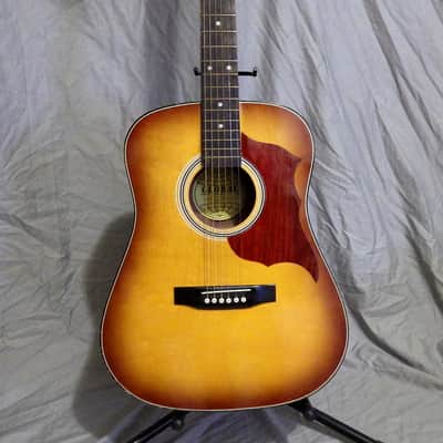 Vintage Global Acoustic Guitar (1970s, Sunburst) image 1