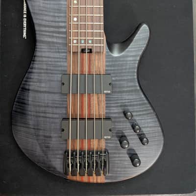 Schecter Charles Berthoud CB-5 Signature - See-Thru Black Satin - 5-String - EMG Active - Excellent image 1