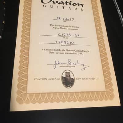 Ovation Custom Elite C1778-5L LX Custom Shop Left Handed 2017 Black USA image 23