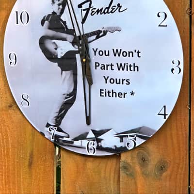 1960's Fender Guitars You Want Part With Yours Either Dealer Style Wall Clock Killer Cool Man Cave, Garage, Music Room e.t.c. Item image 2