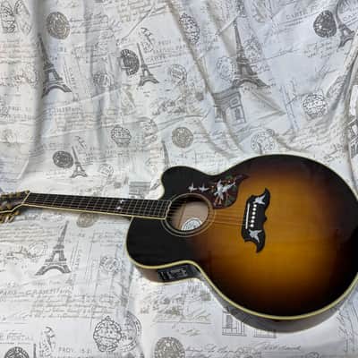 2010 Gibson Super Dove Vintage Sunburst Original Hard Shell Case Built In Electronics image 7