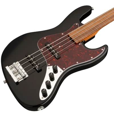 Sadowsky MetroExpress 21-Fret Vintage J/J Bass, Morado Fingerboard, Fretless With Lines, 4-String - Solid Black High Polish image 1