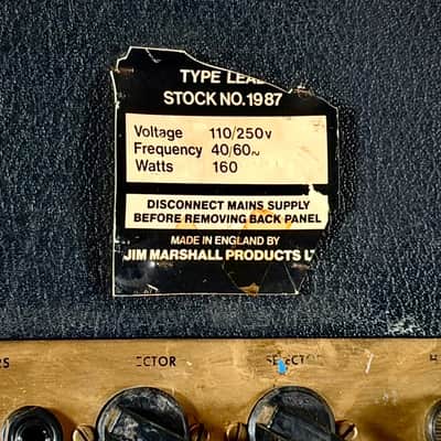 Marshall JMP 1987 2-Channel 50-Watt Guitar Amp Head - 1974 - Serviced image 5