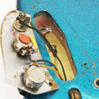 1962 Fender Jaguar - Original Custom Order Blue Sparkle... with BLACK back and pickguard! image 11
