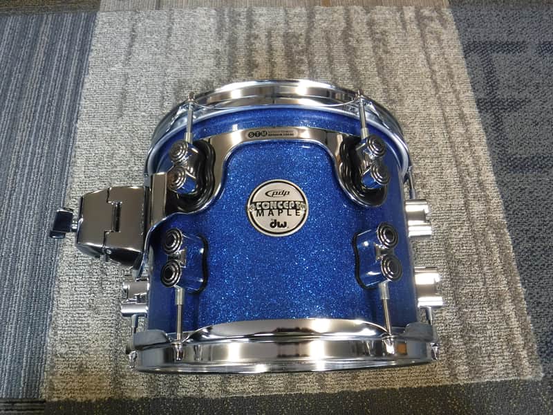 PDP Concept Series Maple Suspended Tom, 8x10, Blue Sparkle PDCM0810STBL image 1