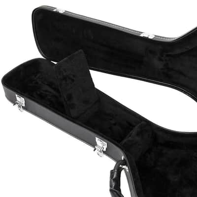 49" Electric Bass Guitar Hard Case | Locking Hardshell, Plush Lined, Black image 4