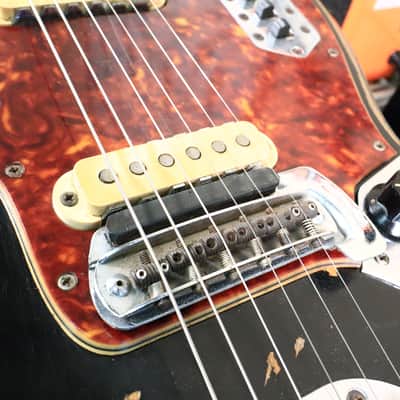 1963 Vintage Fender Jaguar Black Relic Electric Guitar image 19