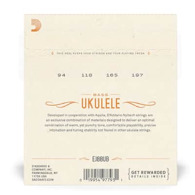D'Addario EJ88UB Nyltech Ukulele Strings Bass image 2