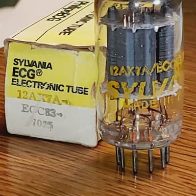 7025/12AX7A NOS/NIB Sylvania Tall Plate MaxiPreamp2/TV7 tested (1) tube lot image 1