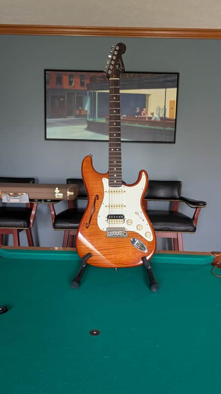 Fender Semi Hollow Stratocaster 2019 - AAA flame ice tea image 1