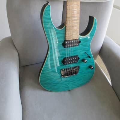 Ibanez RG752MQFXS 2016 - Transparent Aqua Blue image 4