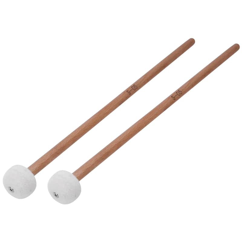 2Pcs Timpani Mallets Soft Felt Head Drum Sticks With Wooden Handle Percussion Mallets For Snare Drum Bass Drum Gong Cymbal image 1