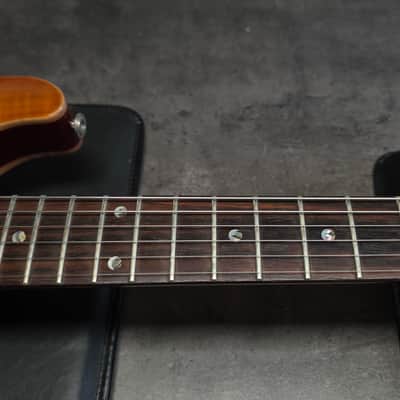 1999 PRS McCarty Hollowbody II 10 Top Moon Inlay Amber Vintage Sunburst Hollow Body Archtop AAA Figured Flame Curly Maple Ten Top Wide Fat 90s 1990's Electric Guitar Custom Inlays image 4