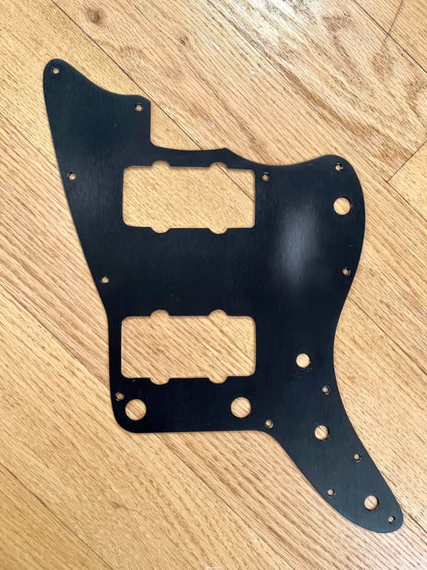 Tone-Guard Jazzmaster Pickguard (No Rhythm Circuit) - Black Anodized Aluminum image 1