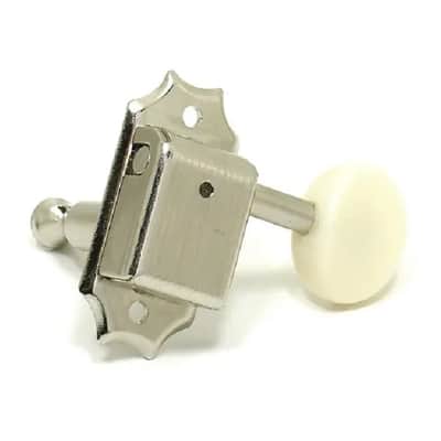 Kluson Deluxe KD-3-NP 3 per side with white buttons *Free Shipping in the USA* image 2