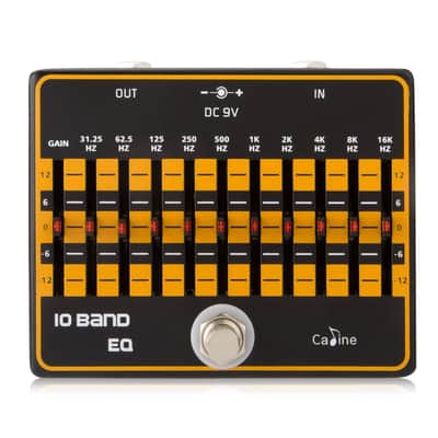 Caline CP-24 10 Band EQ Guitar or Bass Effect Pedal True Bypass, price included Import Duty to USA image 3