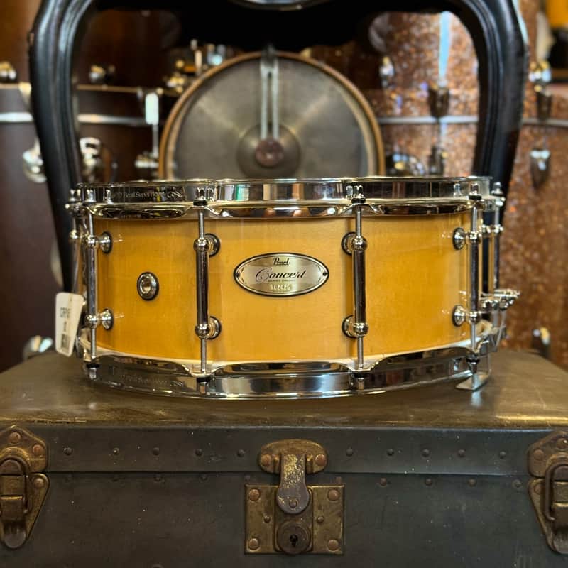 USED 5.5x14 Pearl Concert Series Snare Drum in Natural Gloss image 1