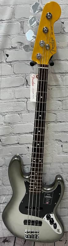 Fender American Professional II 4-String Jazz Bass, Mercury with Case 9.0 lbs image 1