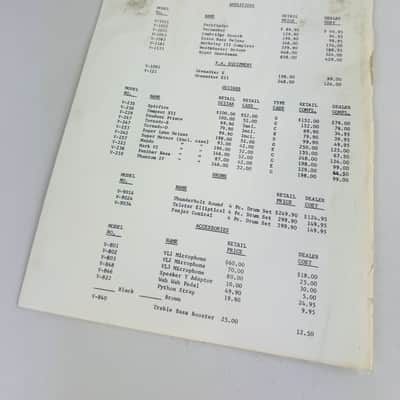 Vox Dealers Price List V75 & Reduced Price Supplement 1967 image 2