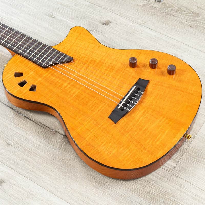 Mint Cordoba Stage Electric Nylon String Guitar, Pau Ferro Fretboard, Natural Amber image 1