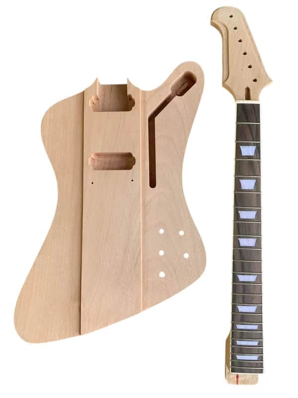 DIY Project Firebird Style Guitar Mahogany Body with Neck, Rosewood Fingerboard image 1