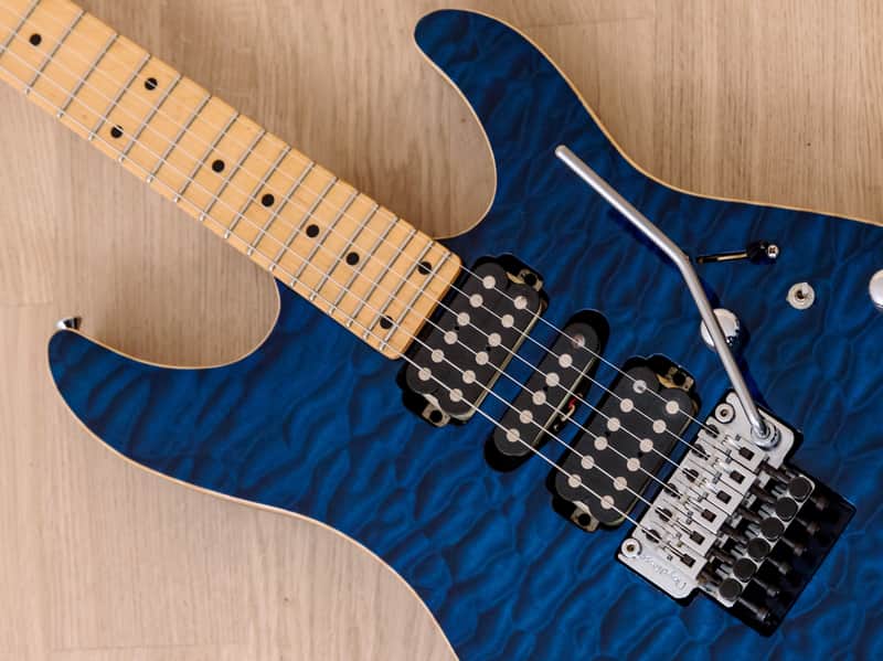 2006 Schecter NV-3-24-AL Quilted Maple Top See-Thru Blue Japan