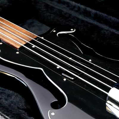 Eastwood MRG Series EUB-1 Fretless Electric Bass with Case – Black image 11