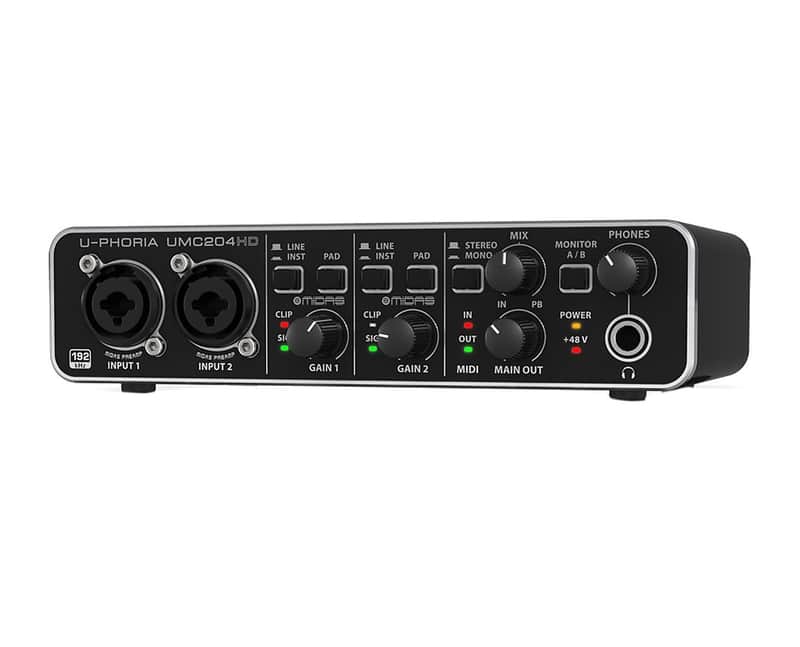 Behringer U-Phoria UMC204HD USB Audio Interface image 2