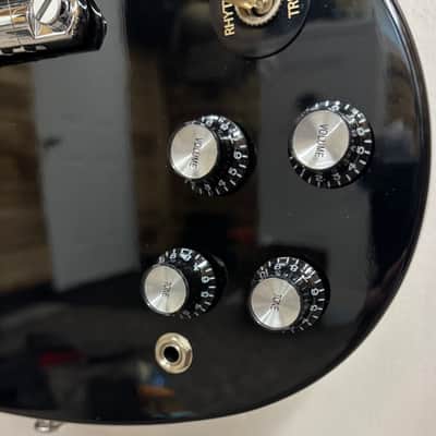 Gibson Top Hat Knobs 4-Pack - Black and Silver - NEW image 3