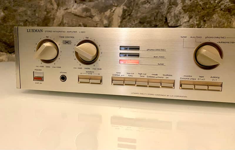 Vintage Champagne faced Luxman L-400 Stereo (55 WPC) | Reverb