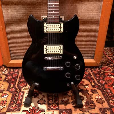 Vintage 1980s Yamaha SG200 SG Black Rosewood Set Neck Electric Guitar image 1