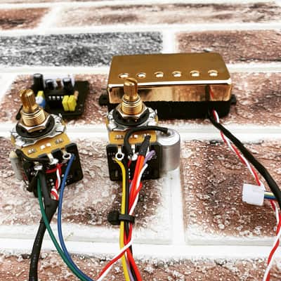Veyz Sustainer Pickup System - Reversed Can Humbucker Design Gold Finish | Hosco Japan Push Push Potentiometer | Not A Sustainiac Stealth Pro Nor Fernandes Sustainer | image 9