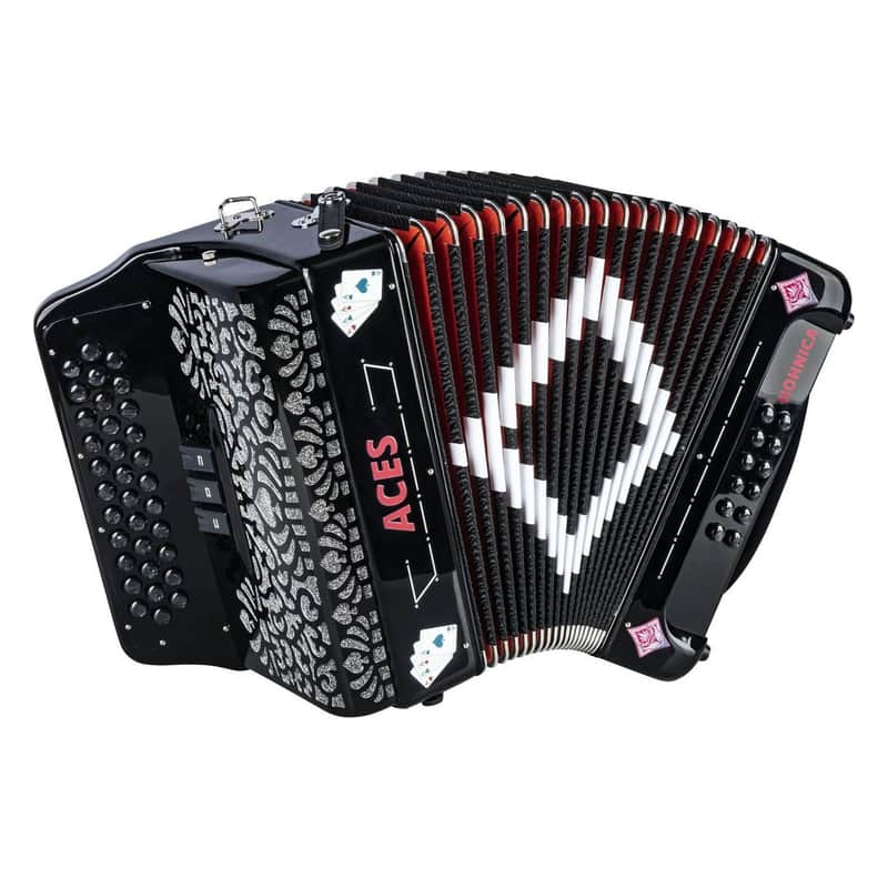 Hohner Hohnica Aces II Diatonic Button Accordion - GCF - Black image 1