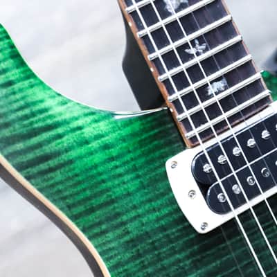 PRS SE Paul's Guitar Flame Maple Veneer Top Teal Black Electric Guitar w/Bag image 5