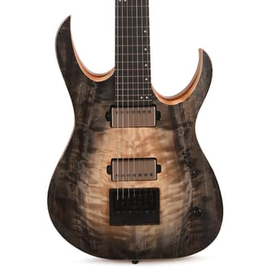 Mayones Duvell Elite 4Ever 7 AAA Curly Poplar Natural Fade Black Burst (Serial #DF2506083) image 2