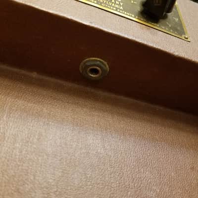 Siltronic Rare portable Tube PA Amp w/ 6" Quam AlNiCo speaker  1940s - Brown velvet image 13