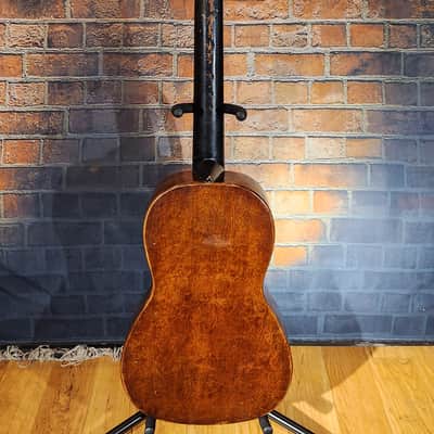 Very Early & Super Cool German Made 1850s-70’s Parlor Acoustic Natural w/ '30s Chipboard Case image 17