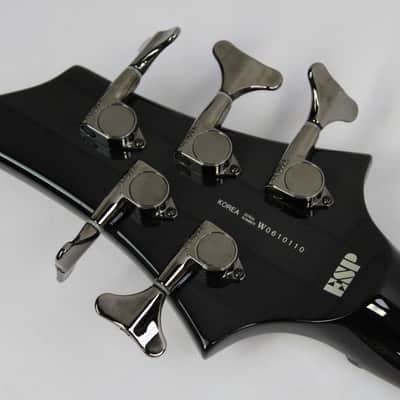 2006 ESP LTD F-405FM 5-String Bass, See Thru Black, Custom Tribal Inlays, Rare! image 17