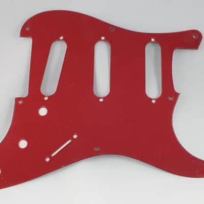 Red Mirror 8 hole SSS Scratch Plate Pickguard USA Stratocaster guitar image 1