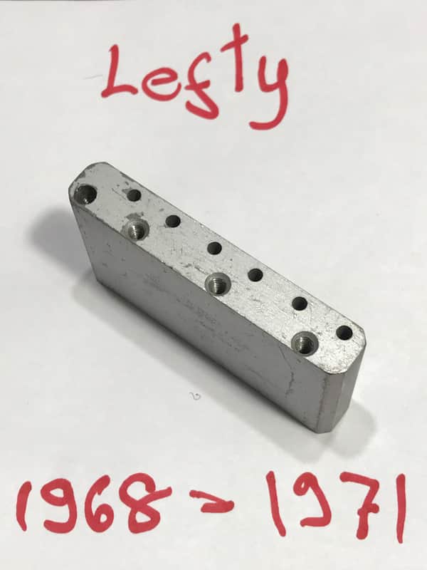 Fender Stratocaster Left Handed Bridge Steel Tremolo Block 1968 1969 1970 1971 image 1