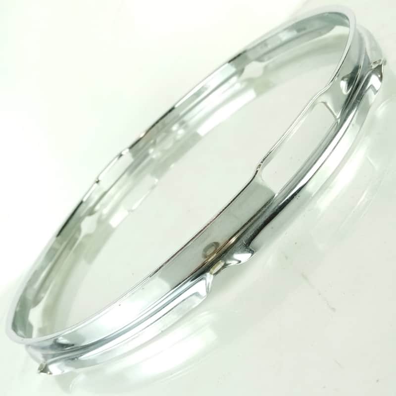 Ludwig 14"COB BRASS Triple-Flange Snare Drum Resonant Rim/Hoop 8Lug 50s *cracked image 1