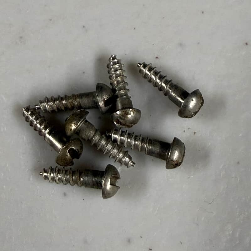 Fender Broadcaster Nocaster Telecaster Slotted Tuner Screws (7) 1950-54 (M-586) image 1