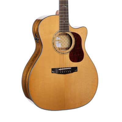 Cort GOLDA6-BO Gold Series Bocote Acoustic Electric Guitar - Natural Glossy (GOLDA6-BO-U) image 2