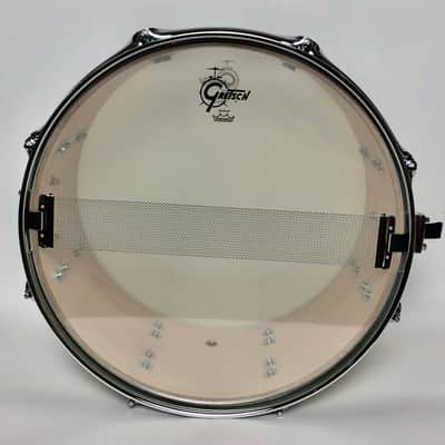 Gretsch 6.5x14 Silver Series Retro-Luxe Snare 2010s - Pewter/White image 5