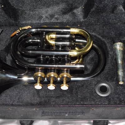 Allora MXPT-5801-BK Black Nickel Series Pocket Trumpet image 1