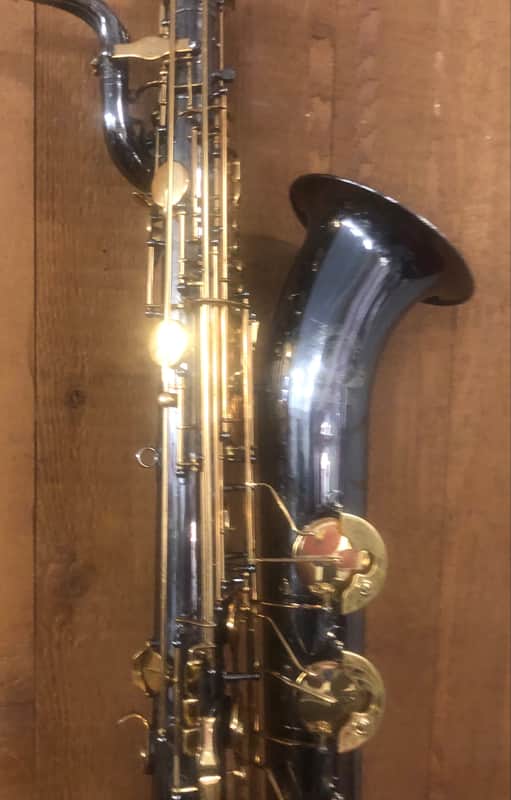 Cannonball B5-BL Pro Bari Sax - Black with Gold Keys image 1